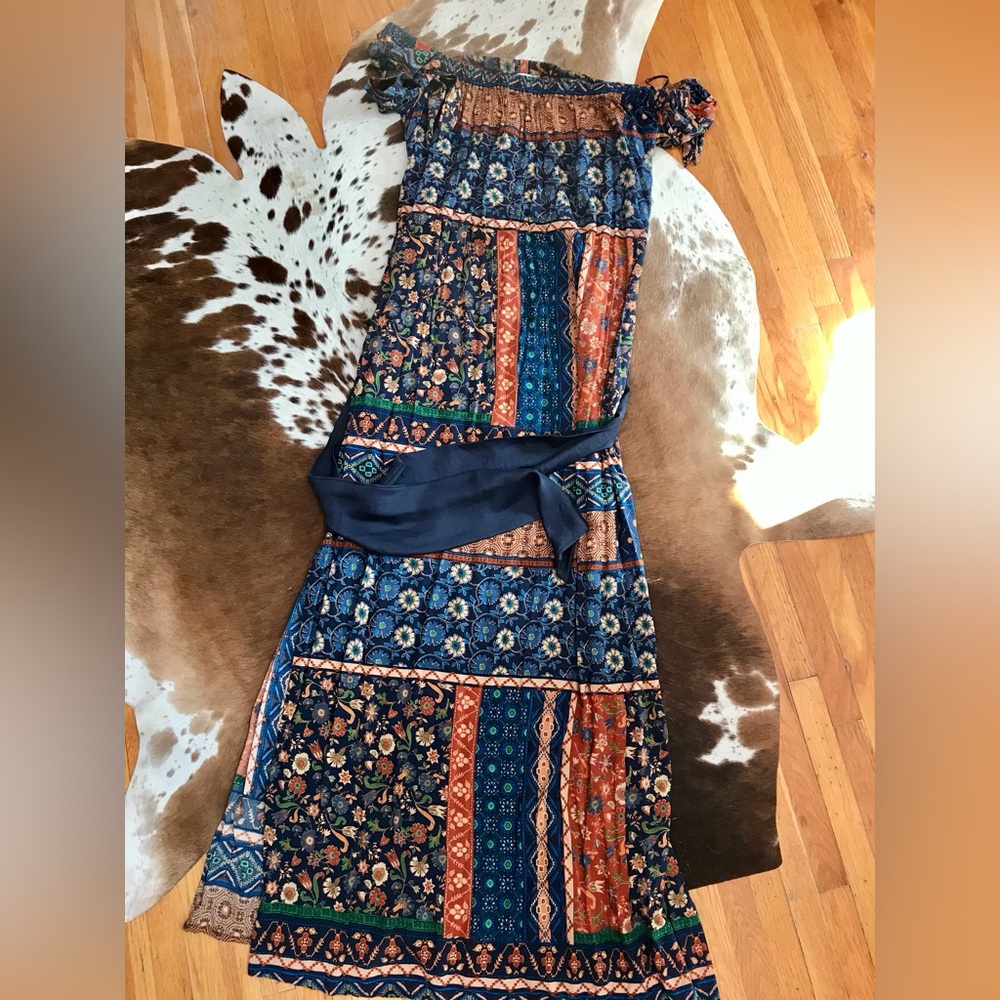 Urban Outfitters Dress Forum Paisley Bohemian Maxi Dress Sz S - Picture 6 of 10